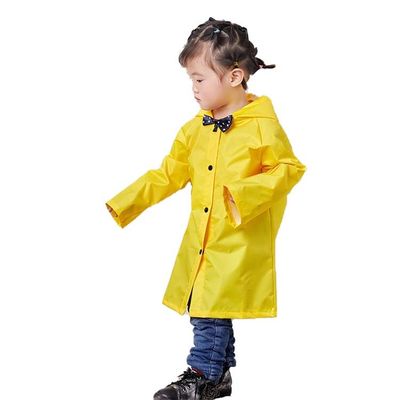 Impermeabile impermeabile giallo dei bambini dell'unità di elaborazione con l'OEM respirabile del cappuccio disponibile