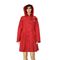 BSCI EVA Lightweight Raincoat, impermeabile rosso amichevole di Eco con il cappuccio riutilizzabile