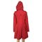 BSCI EVA Lightweight Raincoat, impermeabile rosso amichevole di Eco con il cappuccio riutilizzabile