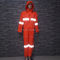 Gli adulti di BSCI piovono i cappotti, arancia di larghezza del PVC ciao Vis Long Raincoat 1200mm